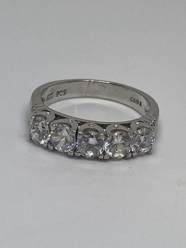 925 Sterling Silver CZ Ring Size 6