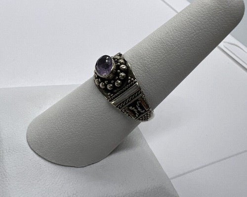 925 Sterling Silver Tourmaline Ring Size 8