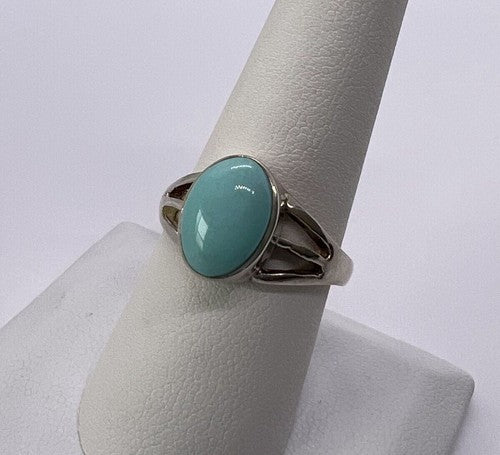 925 Sterling Silver Larimar Ring Size 8