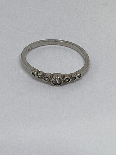 925 Sterling Silver CZ Ring Size 10