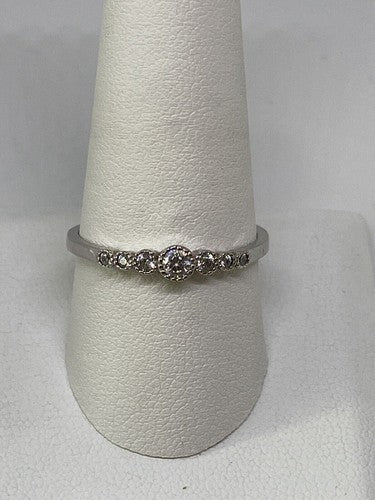 925 Sterling Silver CZ Ring Size 10