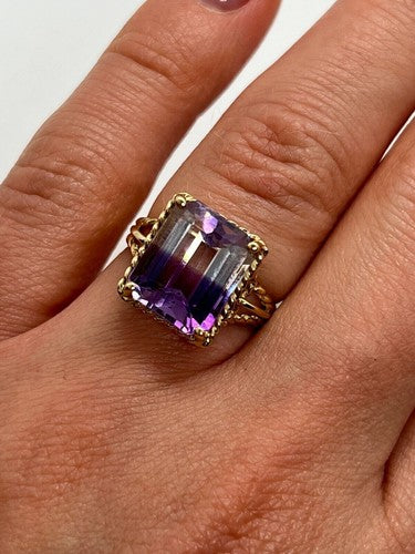 10K Yellow Gold  Ametrine Ring Size 5.5