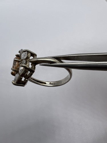 925 Sterling Silver CZ Ring Size 8
