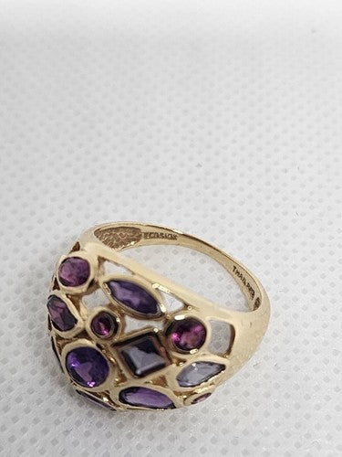 10K Yellow Gold & Tourmaline Ring Size 5.5