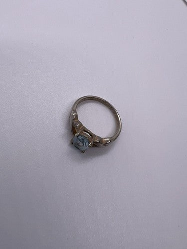 925 Sterling Silver Topaz Ring Size 6.5