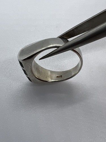 925 Sterling Silver Abalone Ring Size 5
