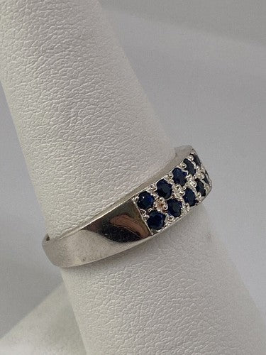 925 Sterling Silver Topaz Ring Size 7.75
