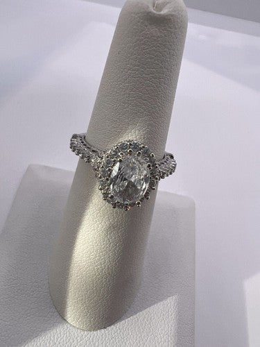 925 Sterling Silver CZ Ring Size 5.5