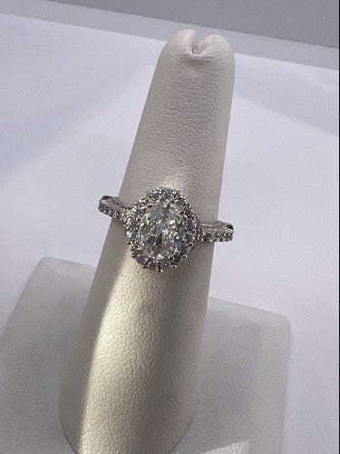 925 Sterling Silver CZ Ring Size 5.5