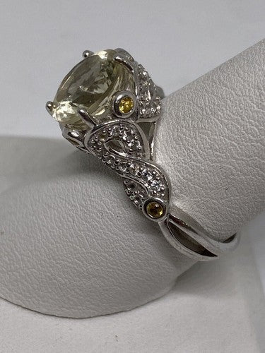 925 Sterling Silver CZ Ring Size 8.75