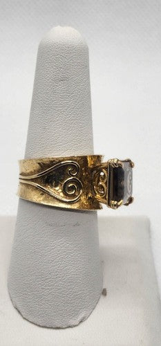 925 Sterling Silver Smoky Quartz Ring Size 8