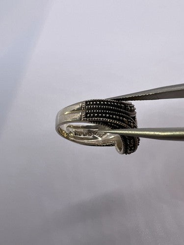 925 Sterling Silver Marcasite Ring Size 5.5