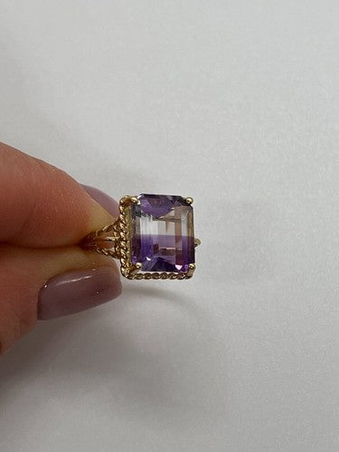 10K Yellow Gold  Ametrine Ring Size 5.5