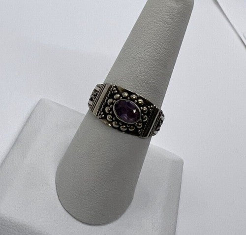 925 Sterling Silver Tourmaline Ring Size 8