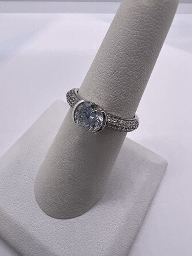 925 Sterling Silver CZ Ring Size 6.5