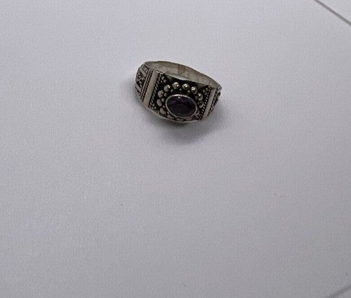 925 Sterling Silver Tourmaline Ring Size 8