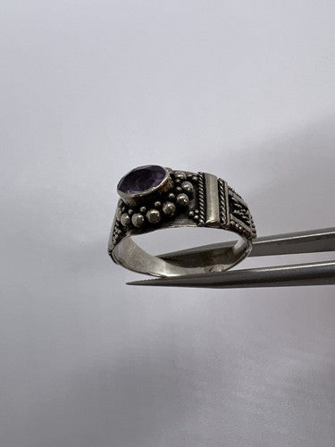 925 Sterling Silver Tourmaline Ring Size 8