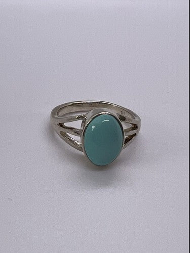925 Sterling Silver Larimar Ring Size 8