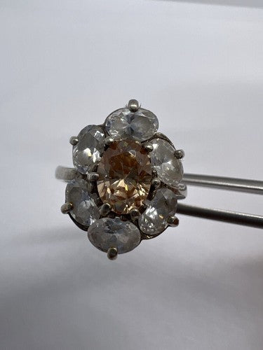 925 Sterling Silver CZ Ring Size 8