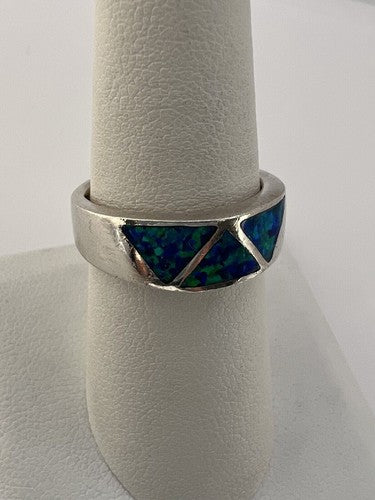 925 Sterling Silver & Opal Ring Size 7