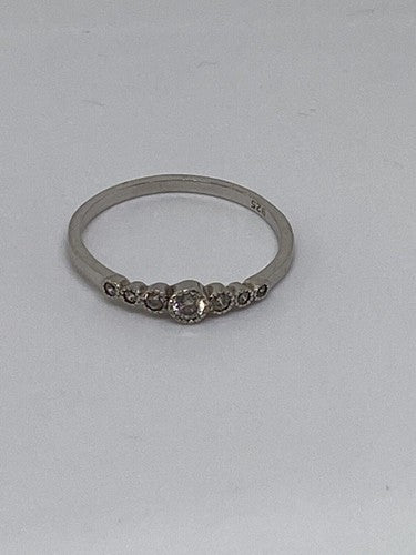 925 Sterling Silver CZ Ring Size 10
