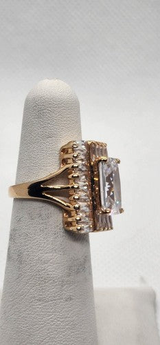 925 Sterling Silver CZ Ring Size 4.5