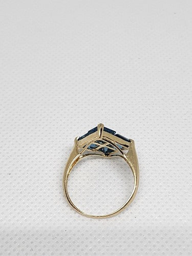 10K Yellow Gold & Topaz Ring Size 5
