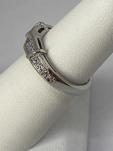 925 Sterling Silver CZ Ring Size 5.5