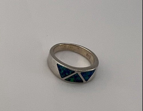 925 Sterling Silver & Opal Ring Size 7