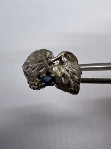 925 Sterling Silver Sapphire Ring Size 4.5