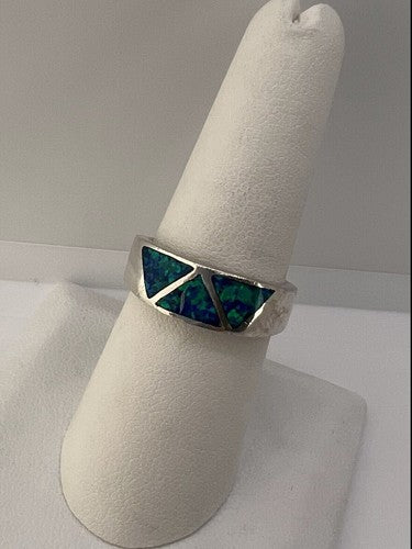 925 Sterling Silver & Opal Ring Size 7