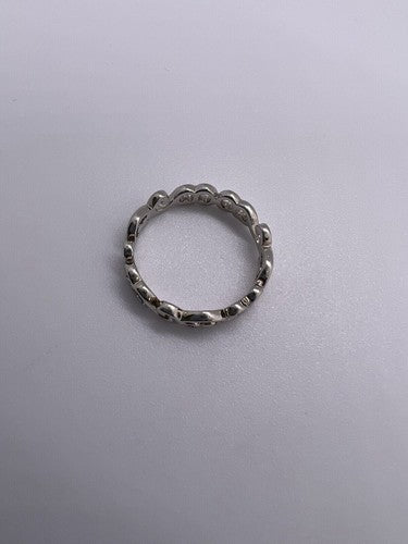 925 Sterling Silver Wave Band Ring Size 8