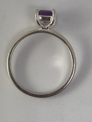 925 Sterling Silver Ring With Amethyst Size 6.75