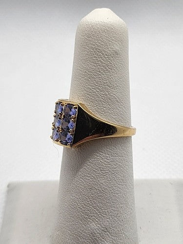 14K Yellow Gold & Tanzanite Ring Size 5.5