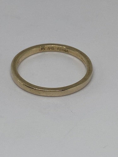 925 Sterling Silver Vermeil Band Ring Size 7.75