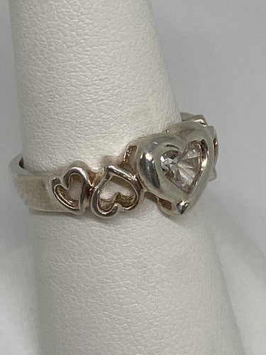 925 Sterling Silver CZ Ring Size 6.75