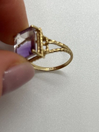 10K Yellow Gold  Ametrine Ring Size 5.5