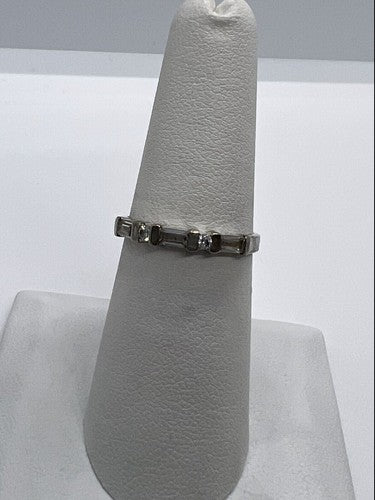 925 Sterling Silver & CZ Ring Size 6.5
