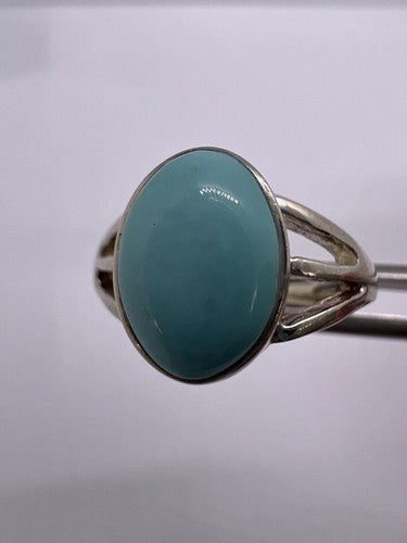 925 Sterling Silver Larimar Ring Size 8