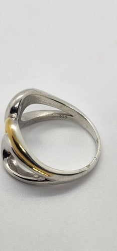 Silver Ring 925 Vintage Elle Accent Red Ruby Inside The Band Size 9