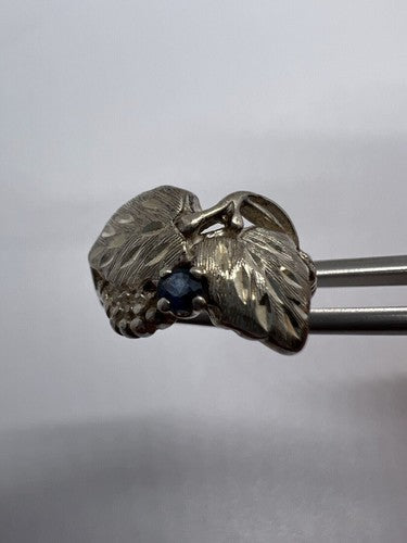 925 Sterling Silver Sapphire Ring Size 4.5