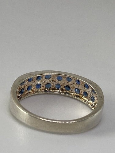 925 Sterling Silver Topaz Ring Size 7.75