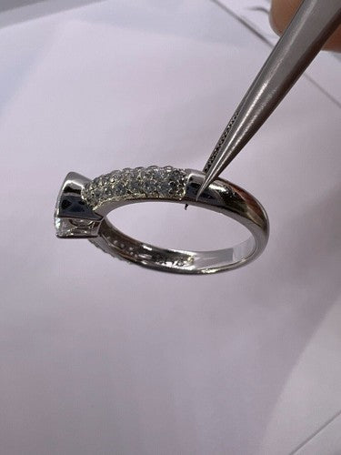 925 Sterling Silver CZ Ring Size 6.5