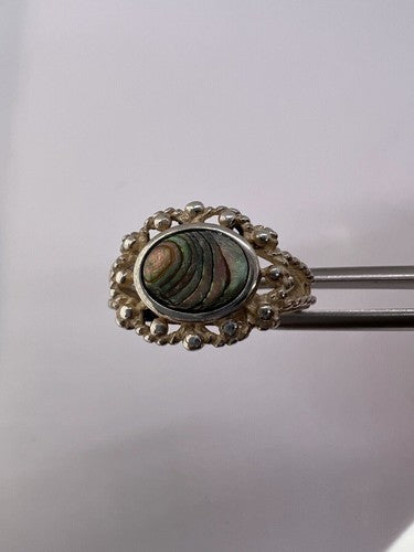 925 Sterling Silver Mother of Pearl Ring Size  6.5