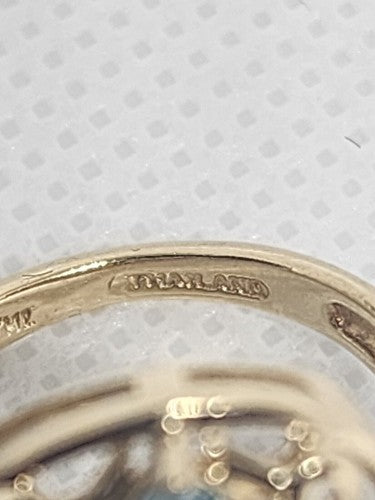 10K Yellow Gold & Topaz Ring Size 4