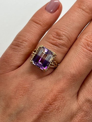 10K Yellow Gold  Ametrine Ring Size 5.5
