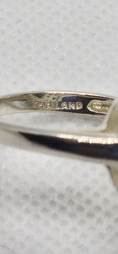 925 Sterling Silver Topaz Ring Size 8