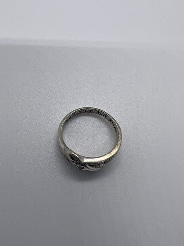 Vintage 925 Sterling Silver Colorless Sapphire Ring Size 7