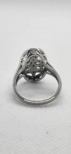 925 Sterling Silver Diamond Ring Size 8