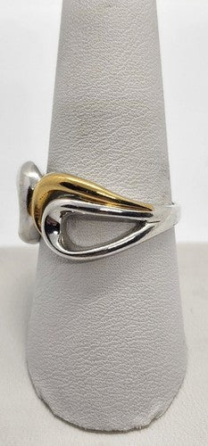Silver Ring 925 Vintage Elle Accent Red Ruby Inside The Band Size 9